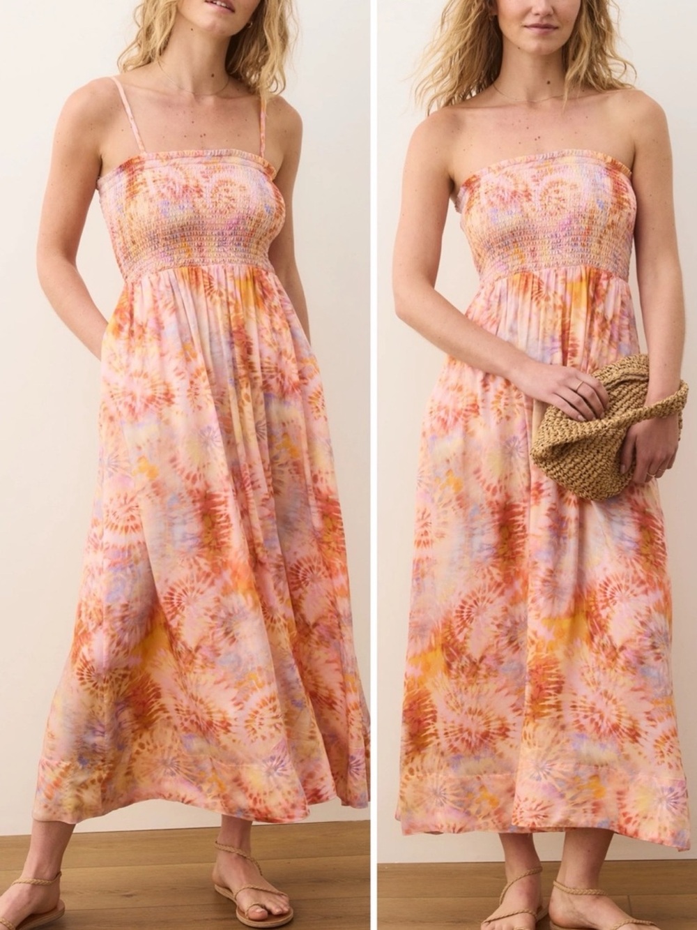 Marine Layer Sutton strapless maxi dress